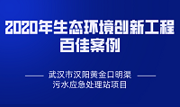 喜訊！蘇創環境武漢污水處理項目入選“2020年生態環境創新工程百佳案例”